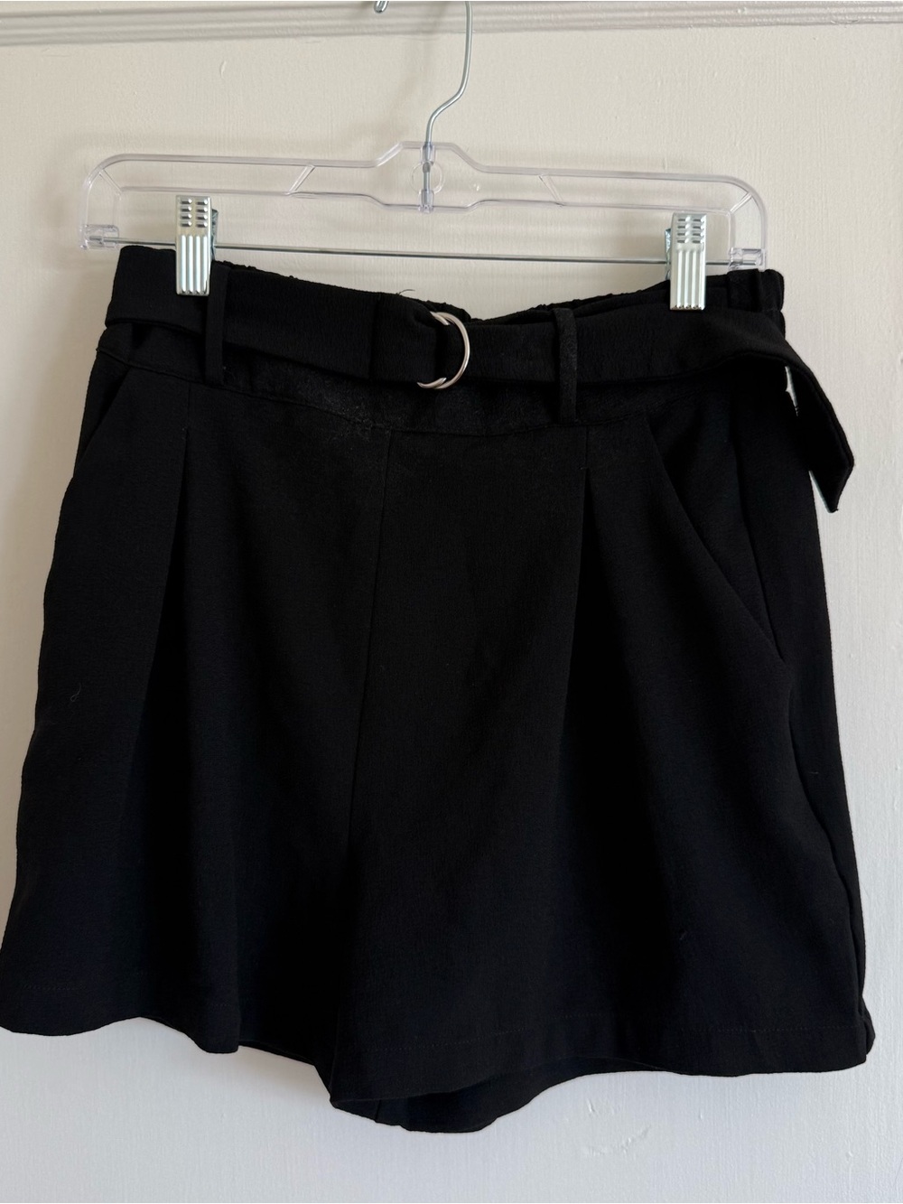 Abound Black High-Waist Belted Skort